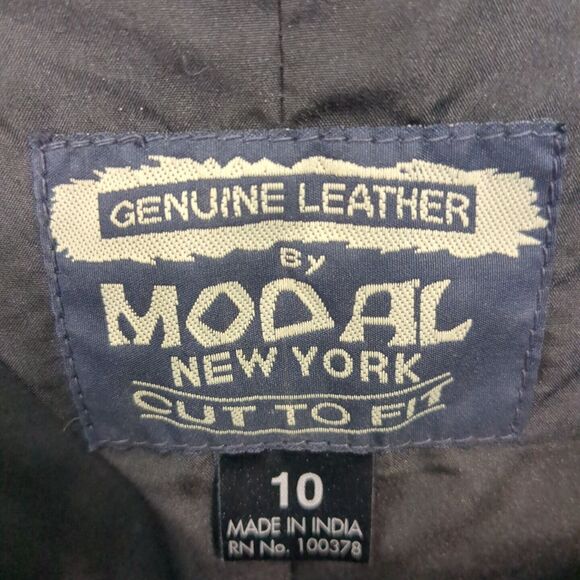 Modal New York Leather Biker pants women's 10 - Picture 5 of 5